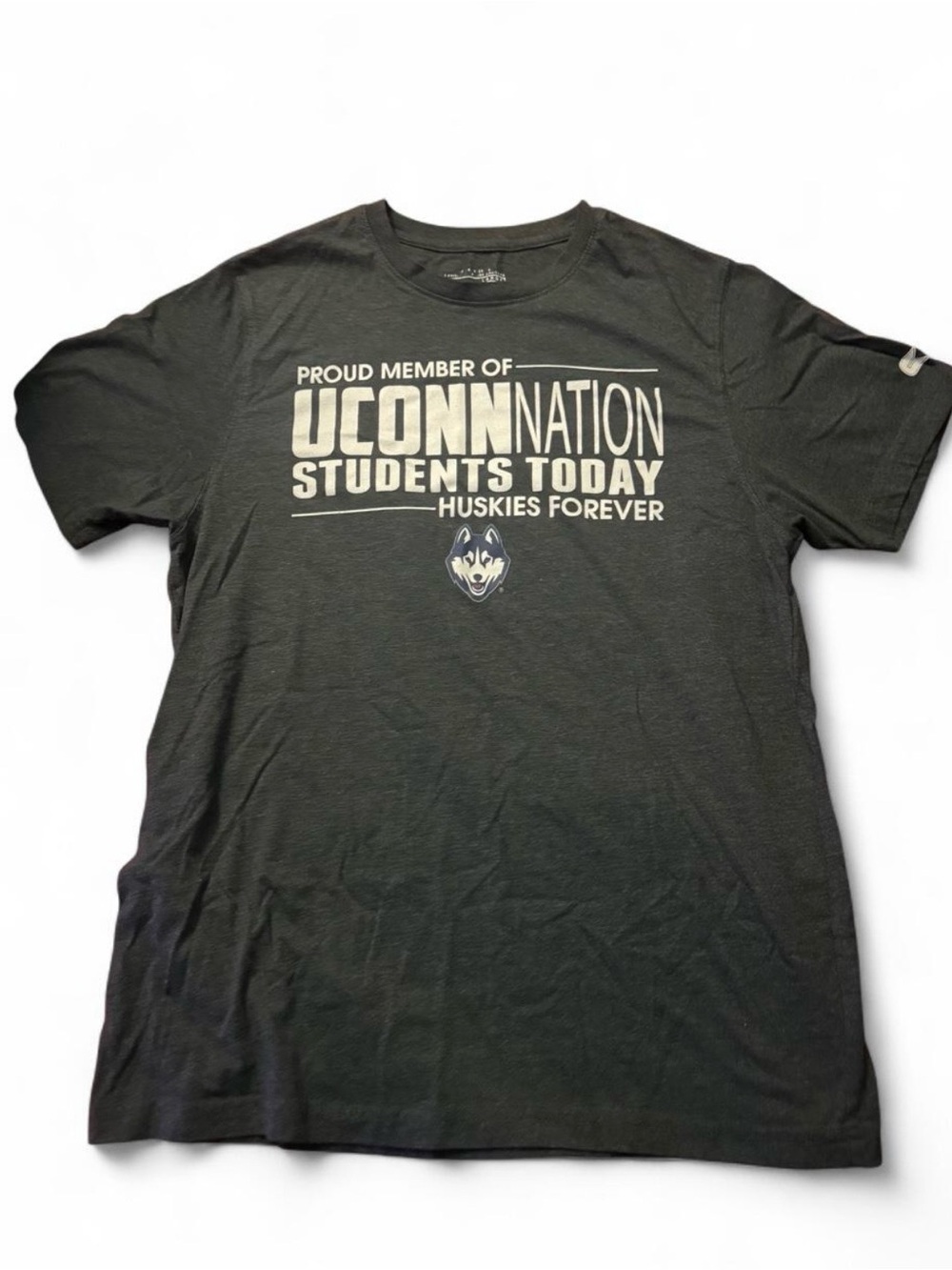 UConn Nation Huskies Forever Black Graphic Tee Sz L